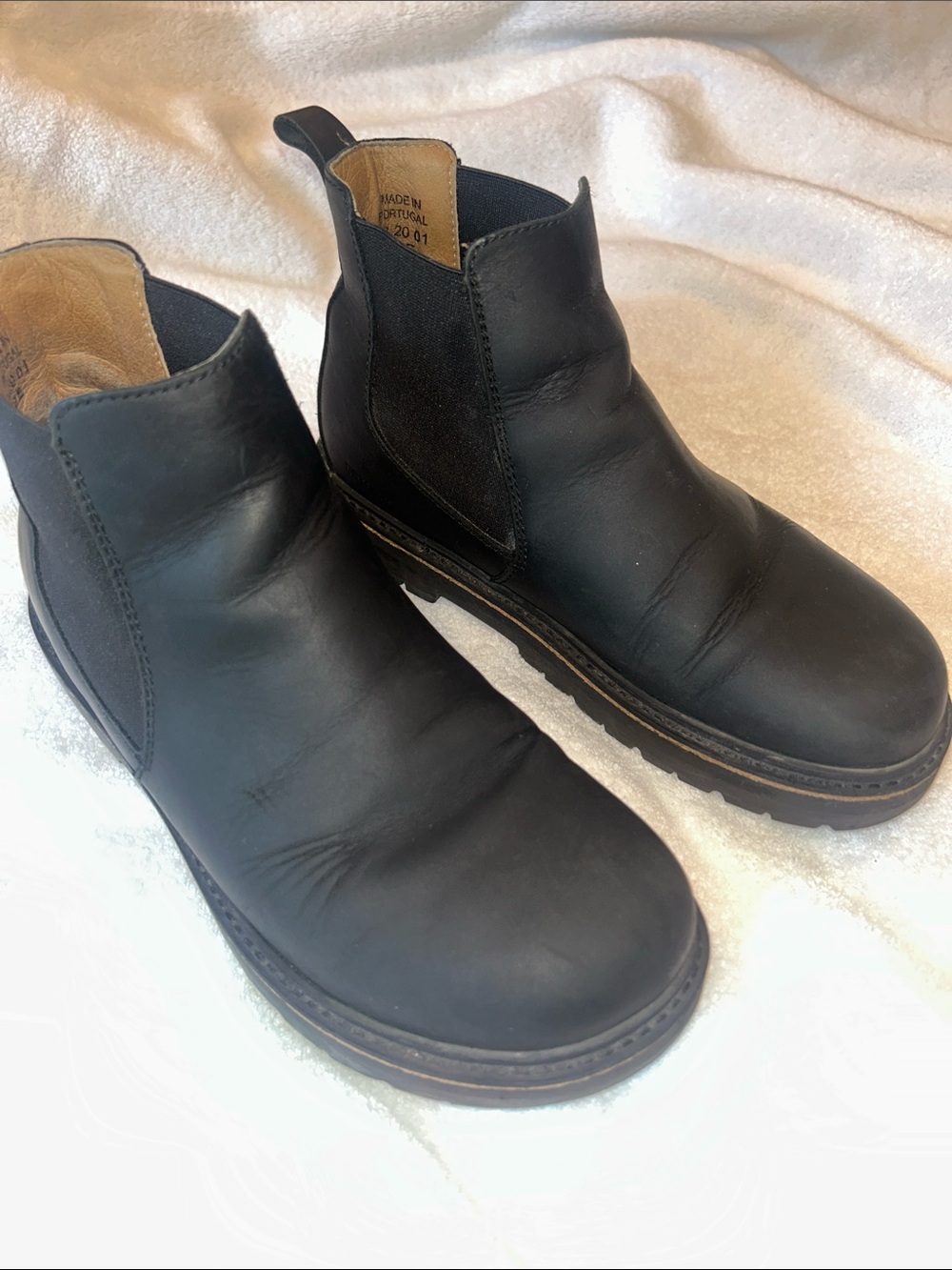 Birkenstock Stalon Nubuck Leather Chelsea Boot Size 38 for Women